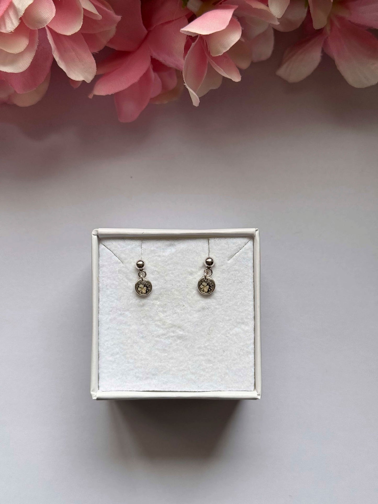 Boucles d'oreilles souvenir Petite étoile en argent 925 boîte - bijou souvenir poils de chien chat crins cheval - Les Bijoux Étoilés