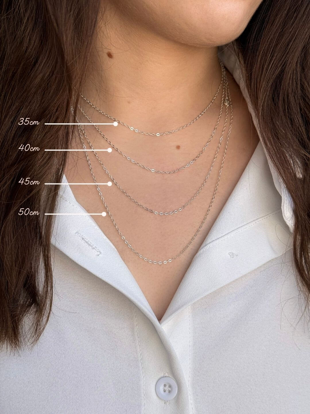 Collier souvenir Pluie d'étoile argent 925 - guide longueur chaîne 40cm 45cm 50cm - Les Bijoux Étoilés