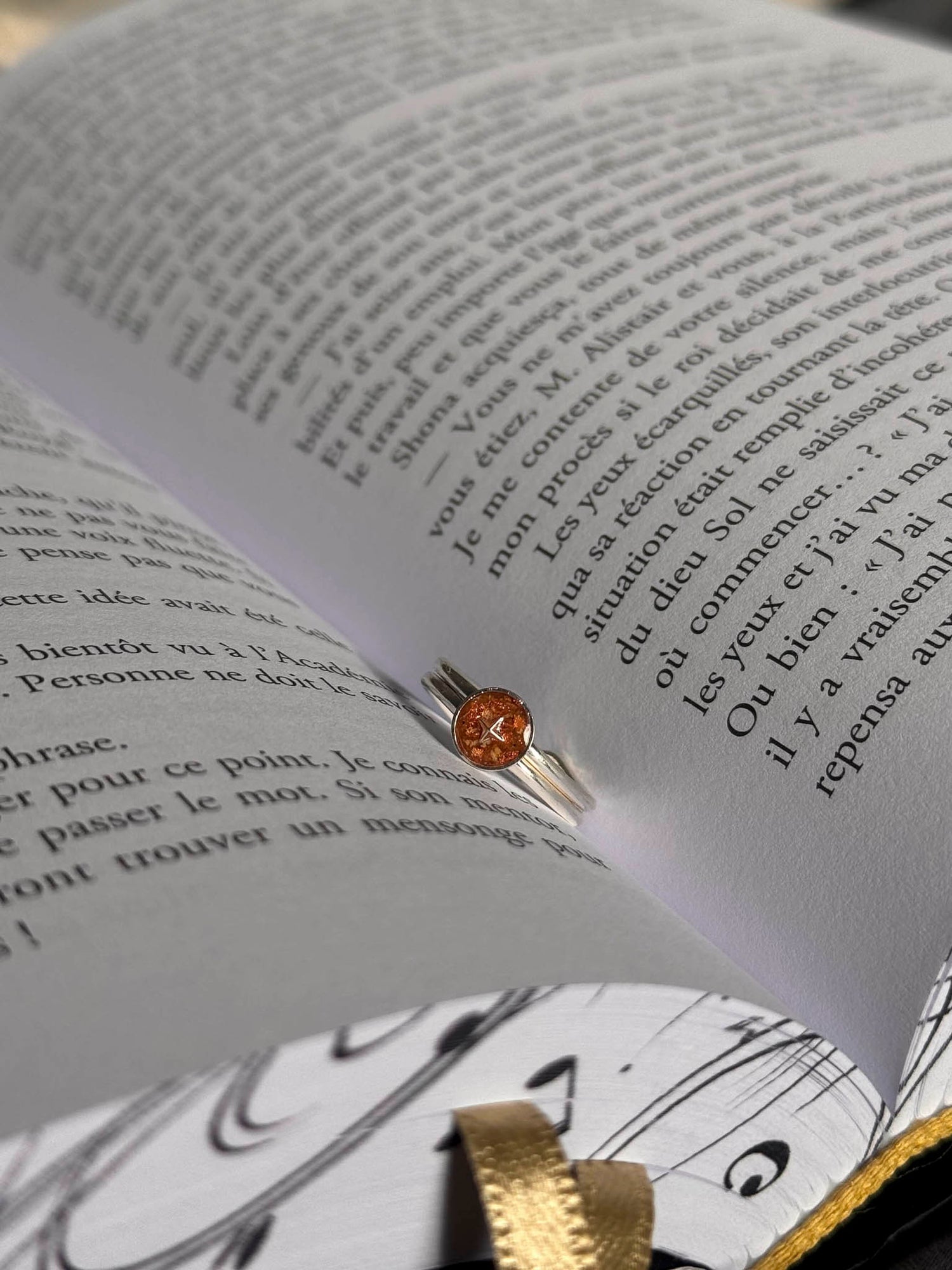 Bague souvenir Éclat de vie en argent 925 écrin - bijou souvenir poils animaux cendres animales - Les Bijoux Étoilés