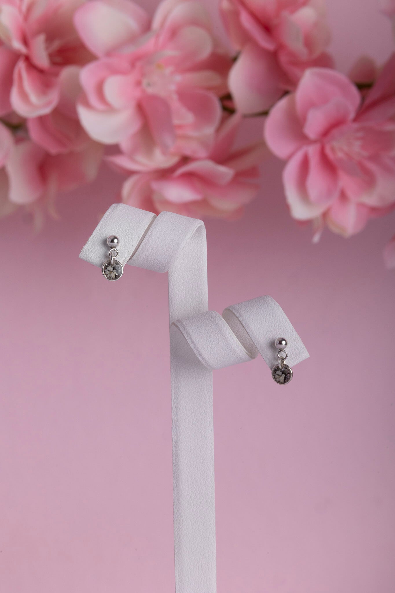 Boucle d'oreille souvenir en argent 925 fait main - bijou souvenir poils de chien chat crins de cheval cendres animales - Les Bijoux Étoilés