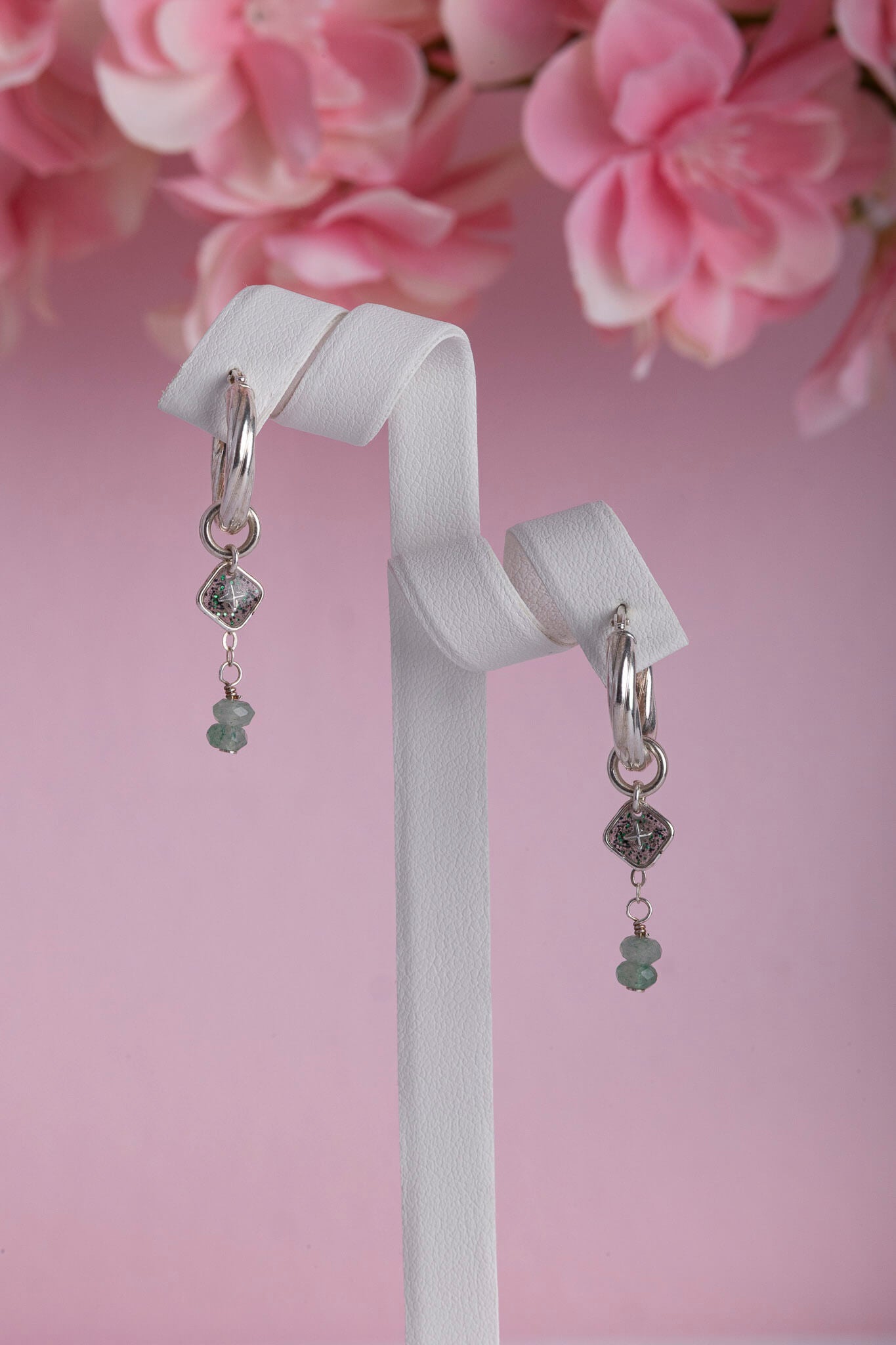 Boucle d'oreille souvenir en argent 925 fait main - bijou souvenir poils de chien chat crins de cheval cendres animales - Les Bijoux Étoilés
