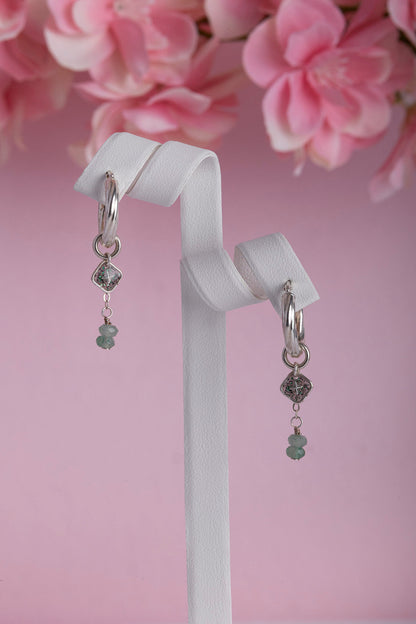 Boucle d'oreille souvenir en argent 925 fait main - bijou souvenir poils de chien chat crins de cheval cendres animales - Les Bijoux Étoilés