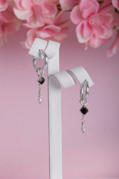 Boucle d'oreille souvenir en argent 925 fait main - bijou souvenir poils de chien chat crins de cheval cendres animales - Les Bijoux Étoilés