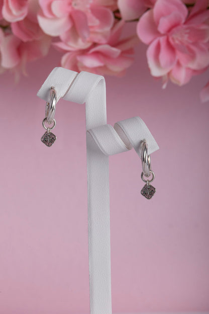 Boucle d'oreille souvenir en argent 925 fait main - bijou souvenir poils de chien chat crins de cheval cendres animales - Les Bijoux Étoilés