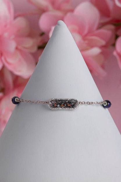 Bracelet souvenir en argent 925 fait main - bijou souvenir poils de chien chat crins de cheval cendres animales - Les Bijoux Étoilés