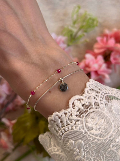 Bracelet souvenir Lien délicat en argent 925 fait main - bijou souvenir poils de chien chat crins de cheval cendres animales - Les Bijoux Étoilés