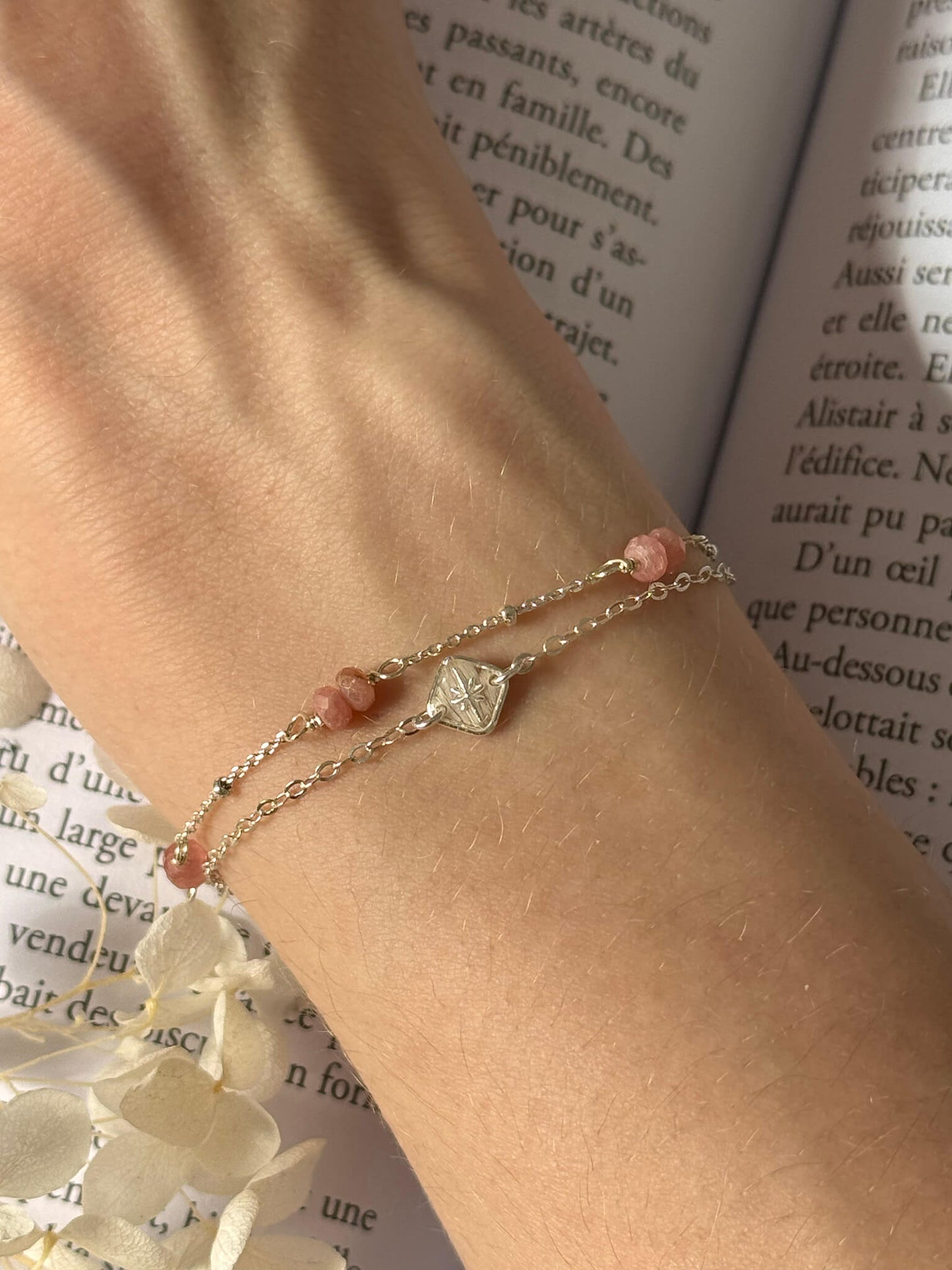 Bracelet souvenir Nébuleuse en argent 925 fait main - bijou souvenir poils de chien chat crins de cheval cendres animales - Les Bijoux Étoilés