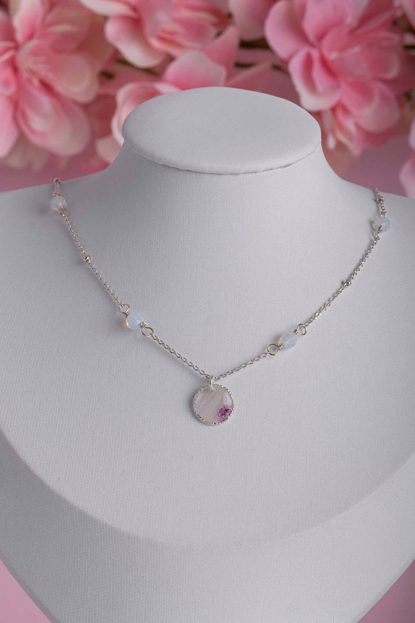 Collier souvenir en argent 925 fait main - bijou souvenir poils de chien chat crins de cheval cendres animales - Les Bijoux Étoilés