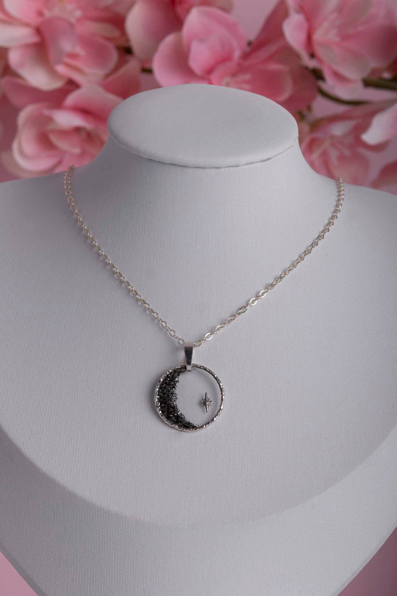 Collier souvenir en argent 925 fait main - bijou souvenir poils de chien chat crins de cheval cendres animales - Les Bijoux Étoilés