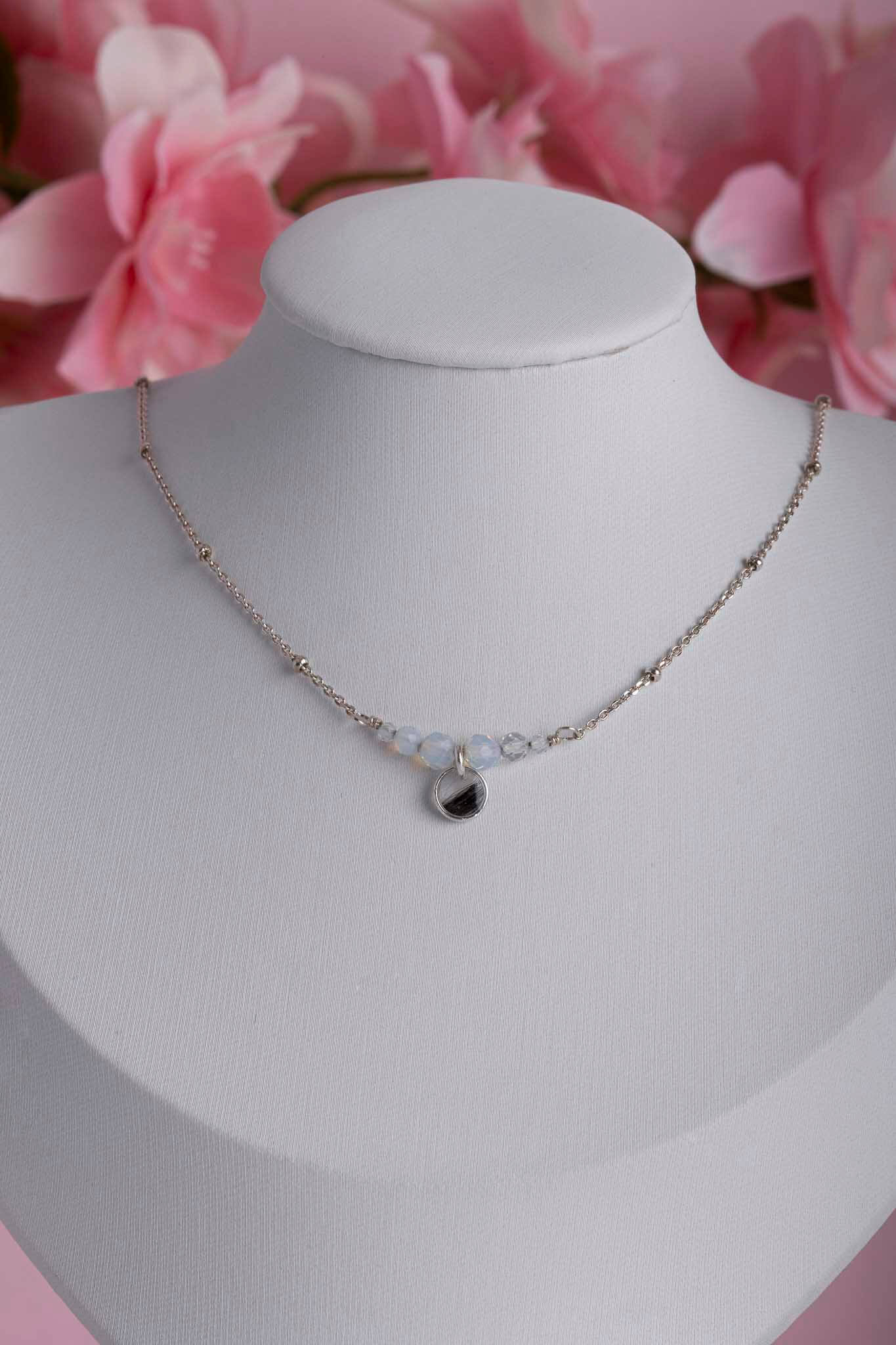 Collier souvenir en argent 925 fait main - bijou souvenir poils de chien chat crins de cheval cendres animales - Les Bijoux Étoilés