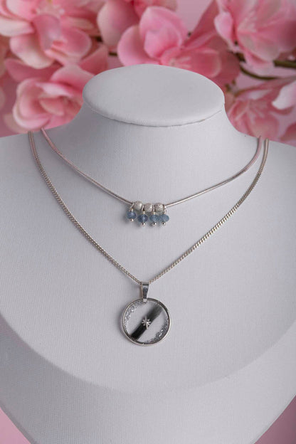 Collier souvenir en argent 925 fait main - bijou souvenir poils de chien chat crins de cheval cendres animales - Les Bijoux Étoilés