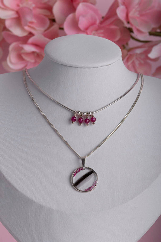 Collier souvenir en argent 925 fait main - bijou souvenir poils de chien chat crins de cheval cendres animales - Les Bijoux Étoilés