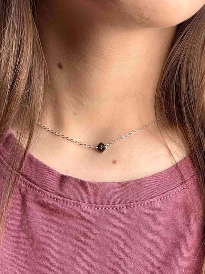 Collier souvenir Soleil en argent 925 fait main - bijou souvenir poils de chien chat crins de cheval cendres animales - Les Bijoux Étoilés